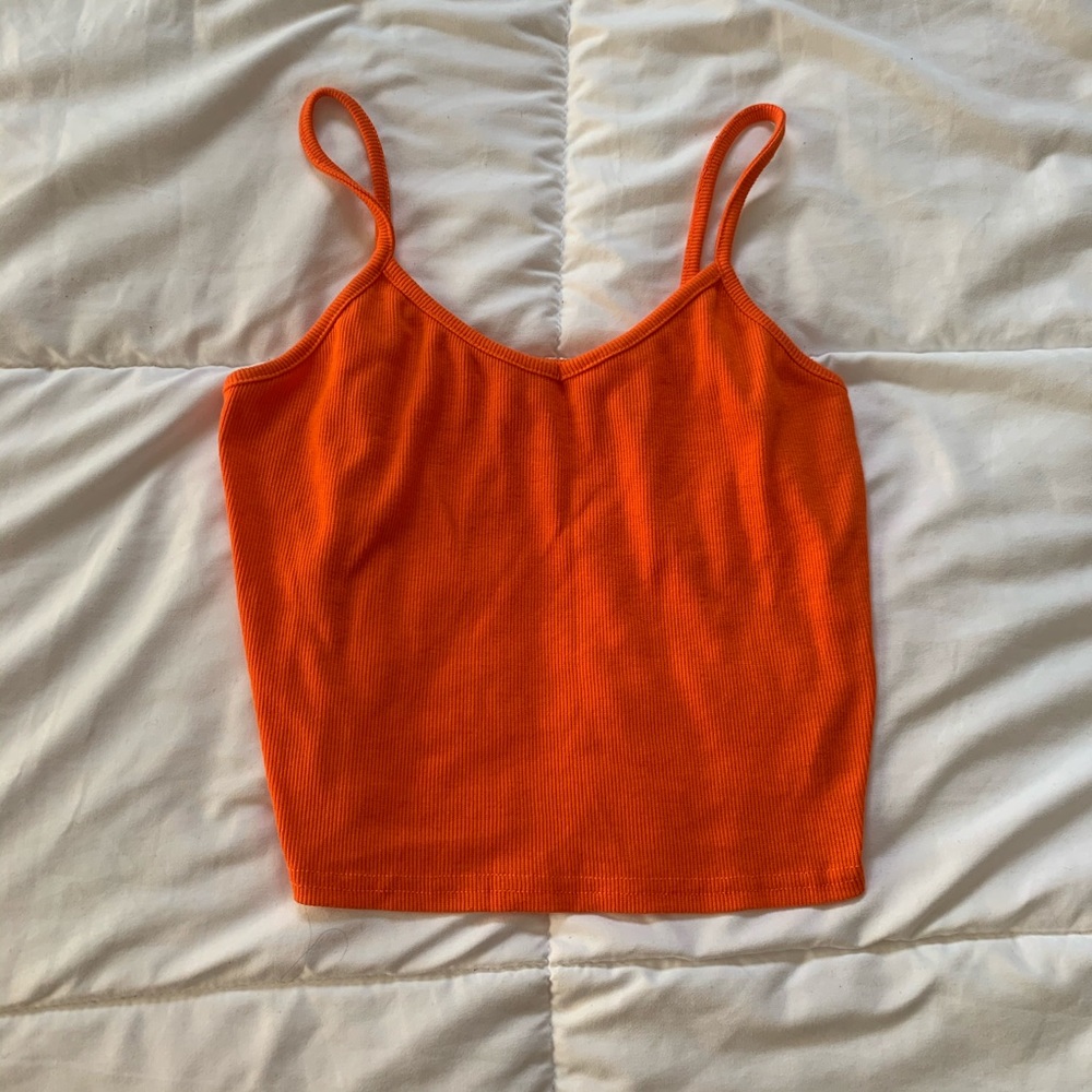 cropped orange cami